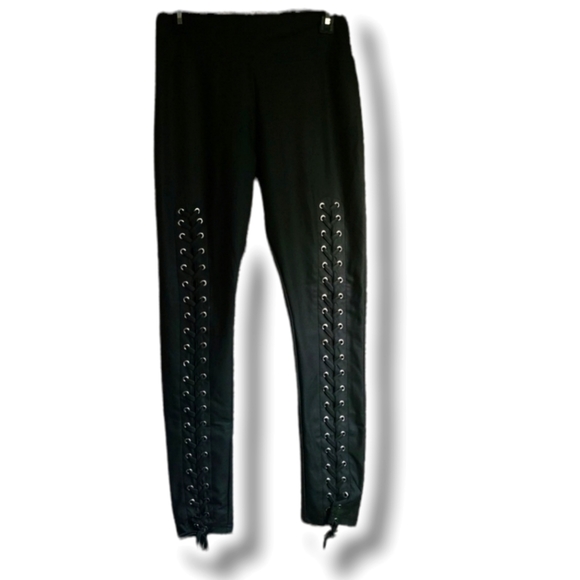 Lacedup Matte Leather Legging Killstar 